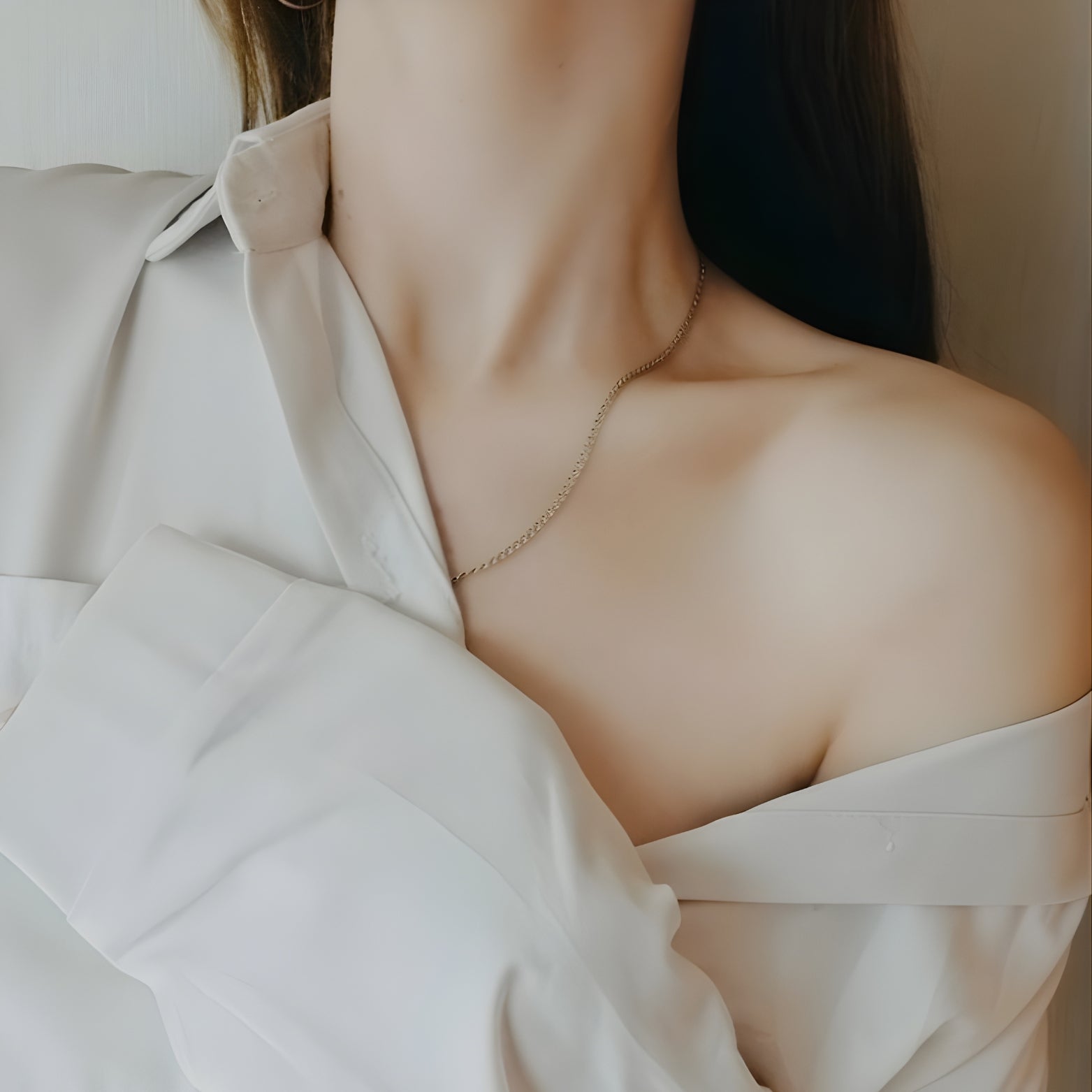 Off-Shoulder T-Shirt Chain Strap Top