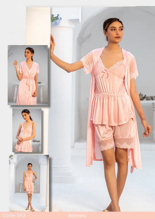 3-Piece Bridal Nighty Set