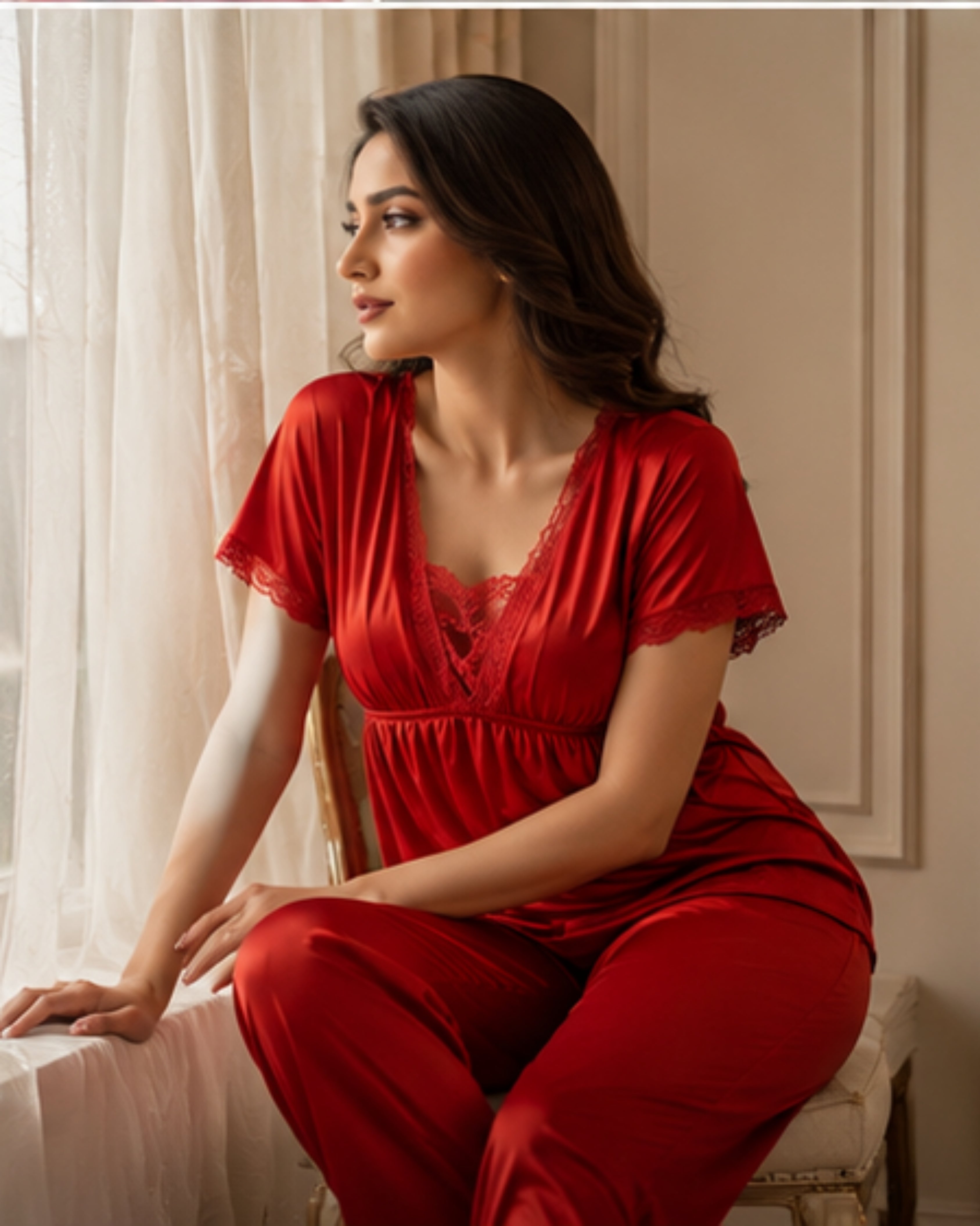 2 Piece Bridal Night Wear