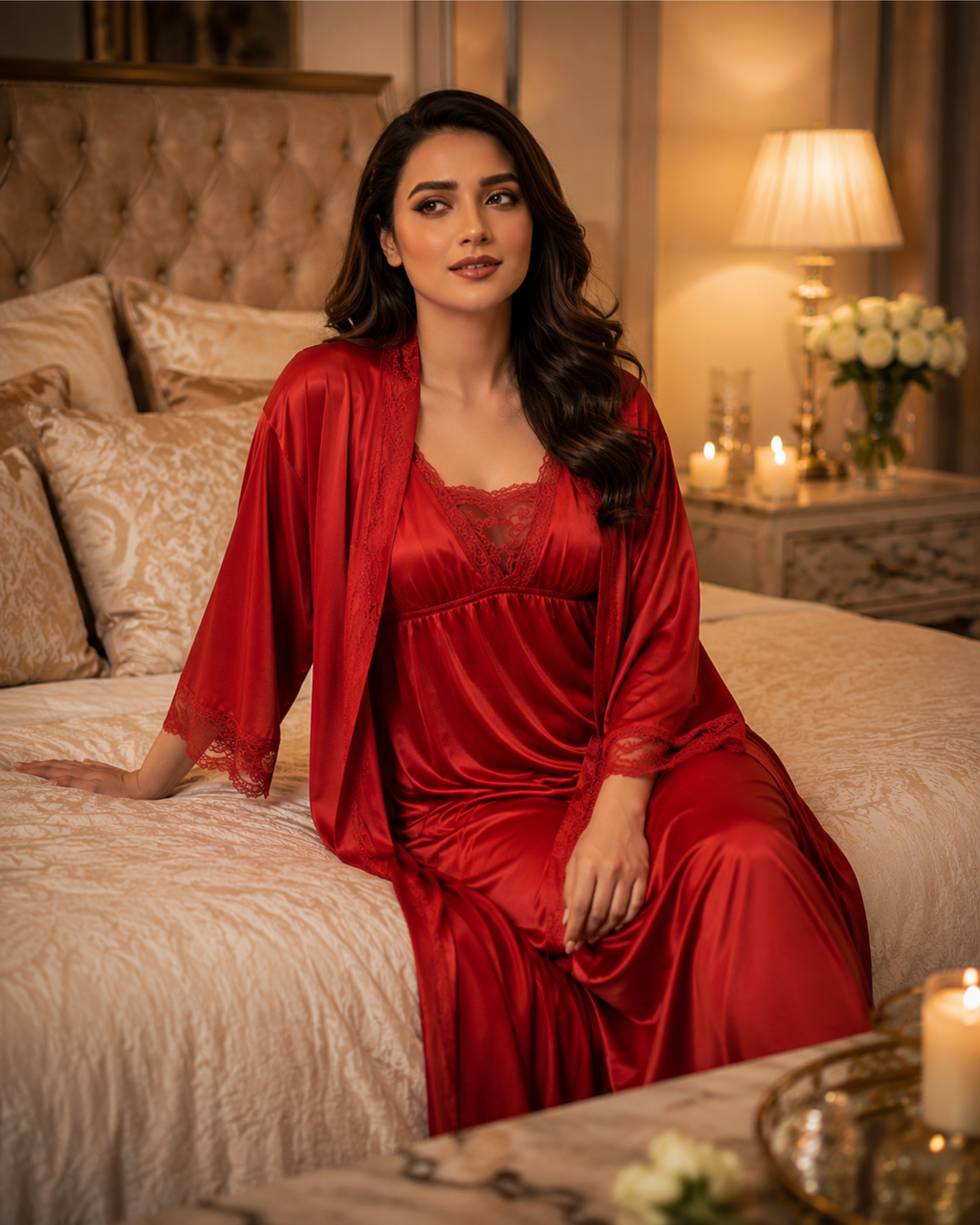 2 Piece Bridal Night Wear