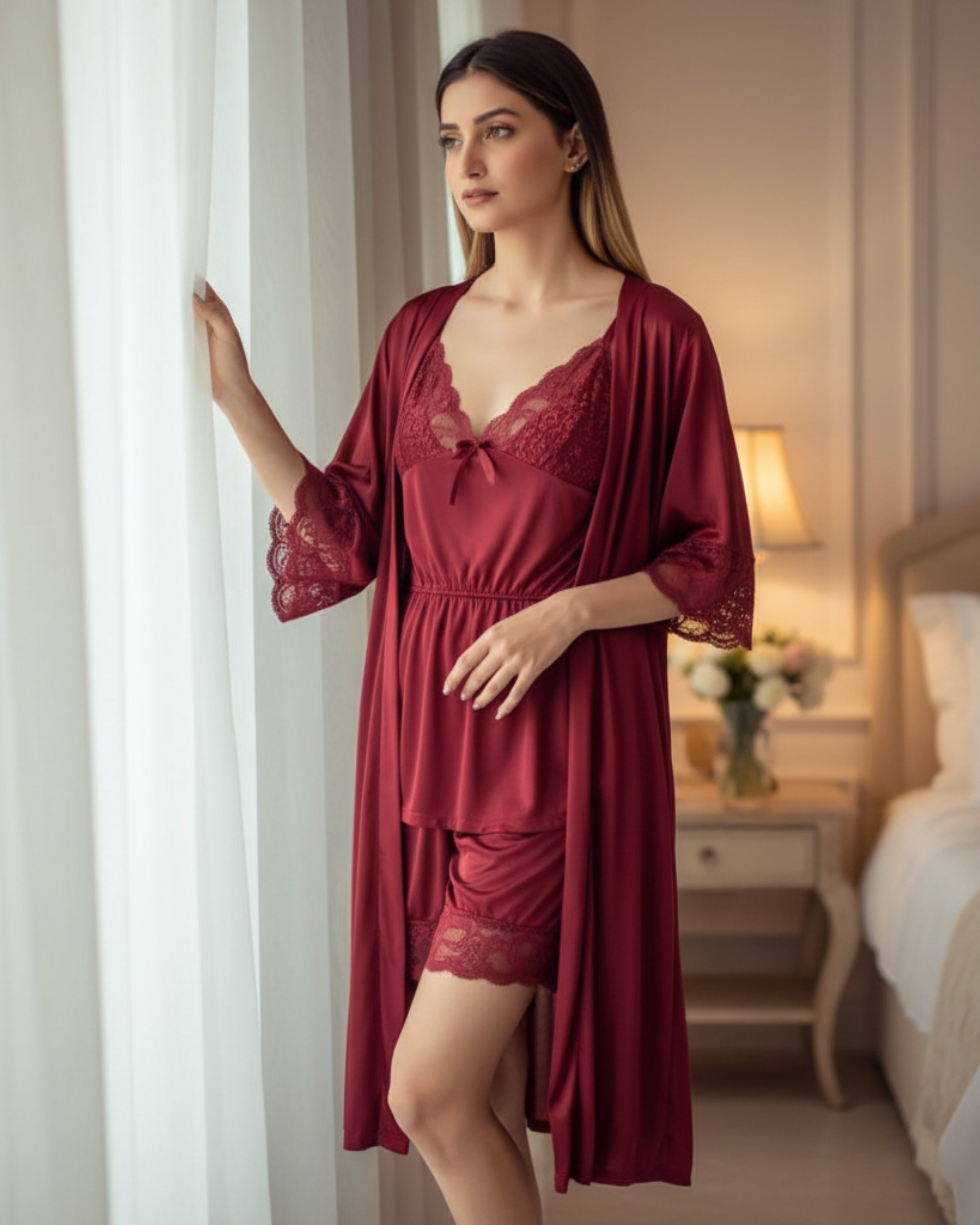 3-Piece Bridal Nighty Set