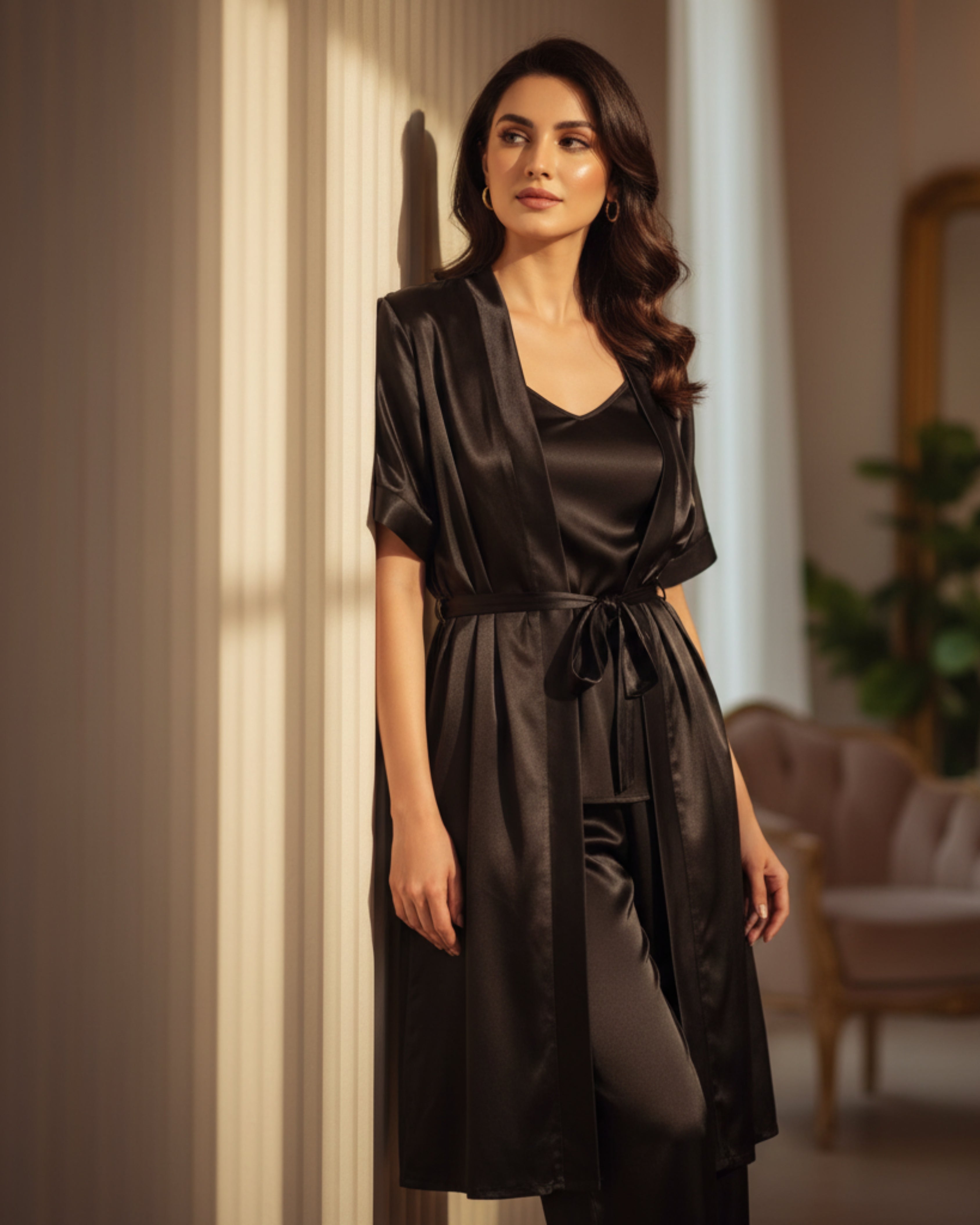7 Piece Luxury Silk Nightwear Set