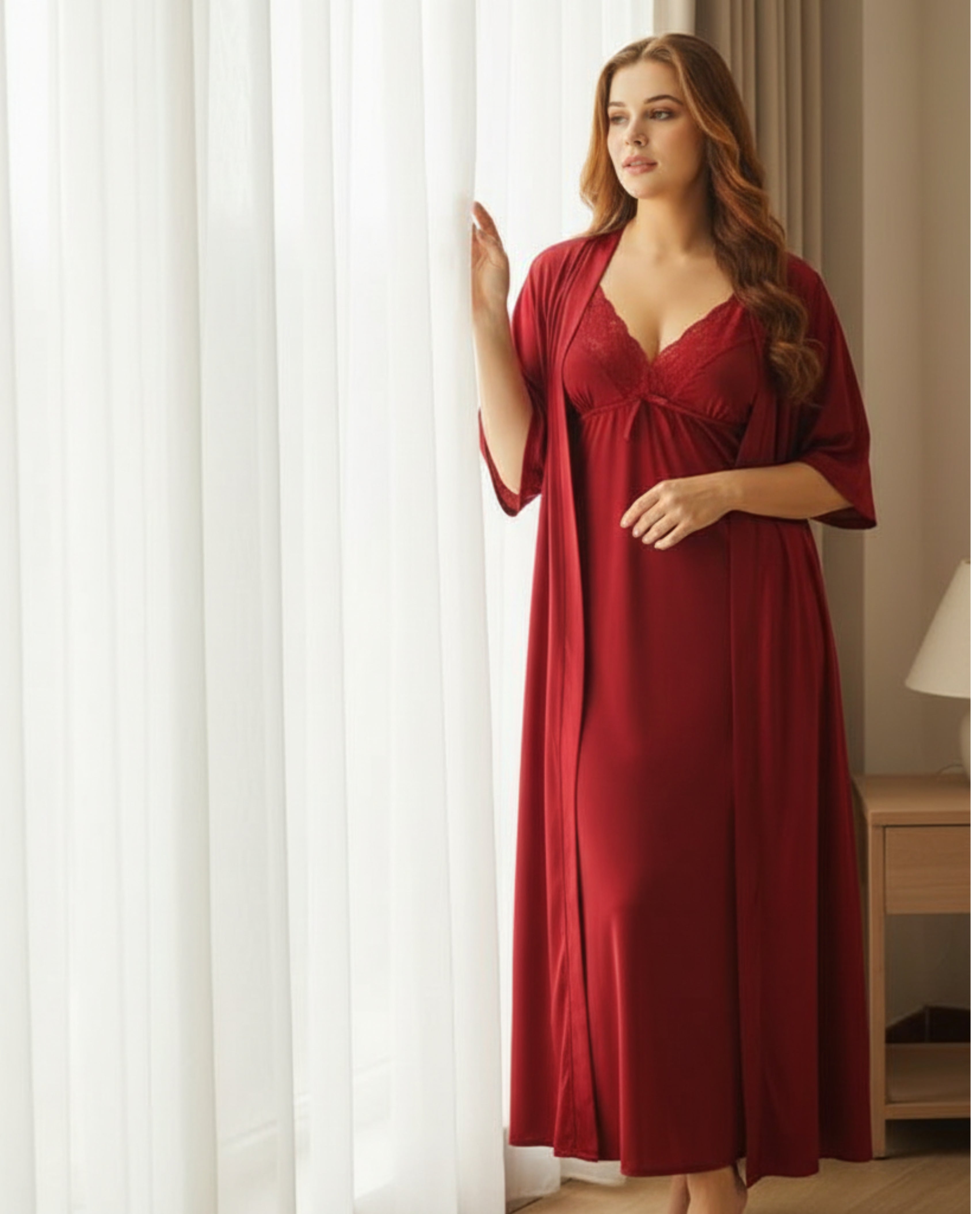 Luxury 4 Piece Silk Nightwear Set