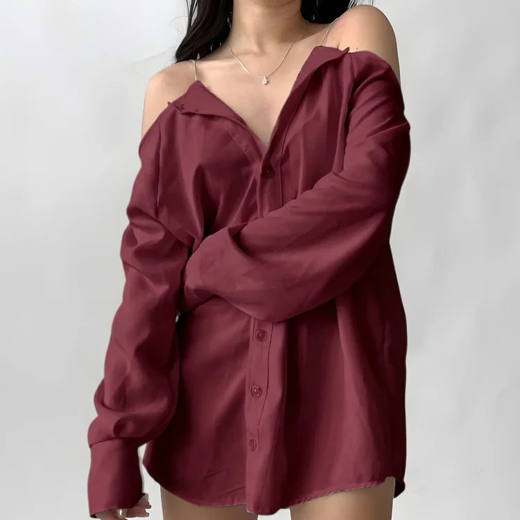 White Off-Shoulder T-Shirt Chain Strap Top